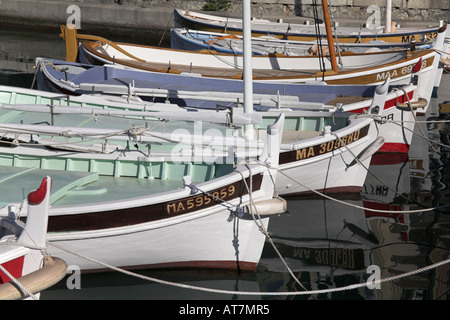 old fishing boats Cassis Harbour France Stock Photo