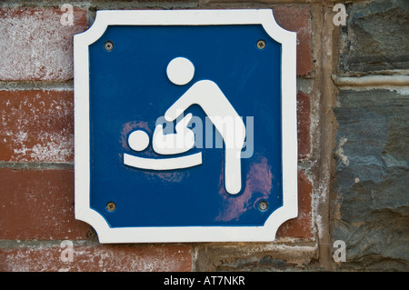 parent and child baby changing room sign logo symbol Stock Photo