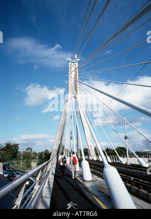 Luas bridge, Dundrum, Dublin, Ireland. Stock Photo