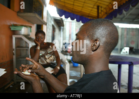 In Lagos many people are infected with the HIV aids virus. Activists ...