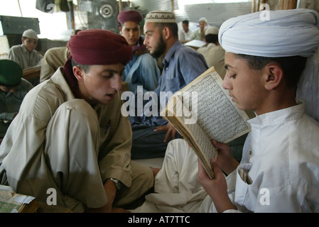 Pakistan madrasah are breeding grounds for muslim extremism. Some students join the taliban in Afghanistan. Stock Photo