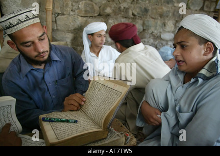 Pakistan madrasah are breeding grounds for muslim extremism. Some students join the taliban in Afghanistan. Stock Photo