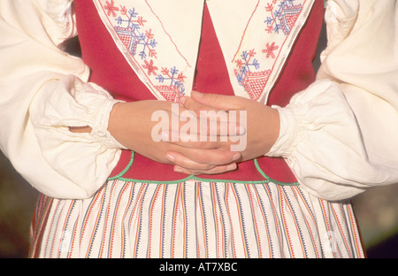 Swedish girl in traditional dress Stock Photo