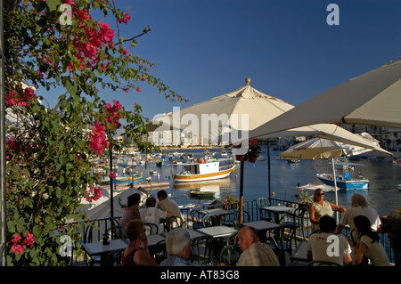 Paparazzi restaurant, Spinola Bay, St Julian's, Malta Stock Photo