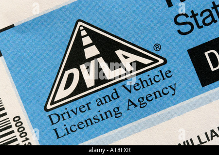 Close up of a DVLA form, the UK agency dealing with vehicle and driver tax and licencing Stock Photo