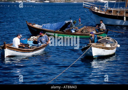 Assos near Behramkale Agean Sea  Fishing Port Harbor Turkey bar restaurant Stock Photo