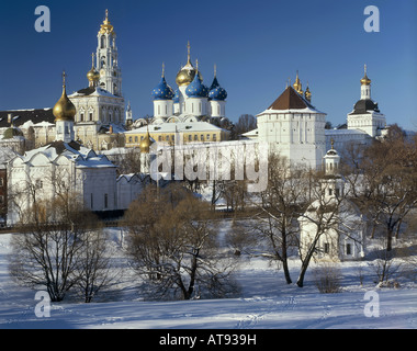 Russia. Golden Ring. Moscow area. Sergiev Posad.  Trinity Sergius Lavra view. Stock Photo