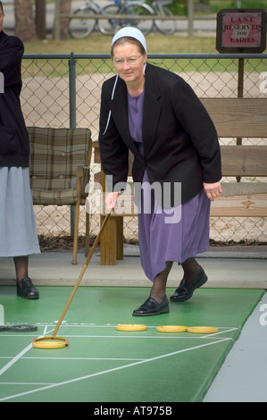 Amish activities at their winter quarters at Pinecraft Village Sarasota Florida Stock Photo