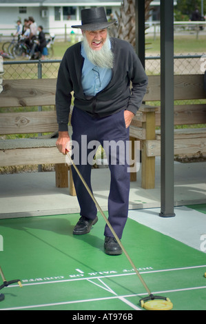 Amish activities at their winter quarters at Pinecraft Village Sarasota Florida Stock Photo