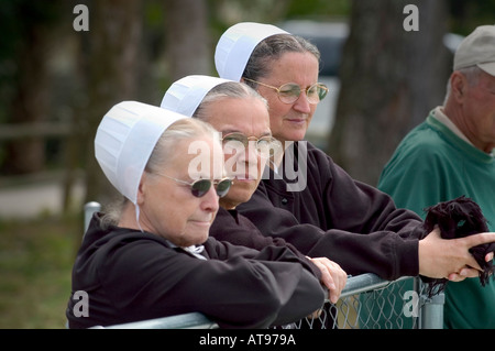 Amish activities at their winter quarters at Pinecraft Village Sarasota Florida Stock Photo