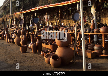 Pottery stall in Oaxaca, Mexico Stock Photo