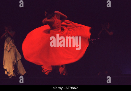 Spanish flamenco dancer Sara Baras performing at sadlers wells Theater in London Stock Photo