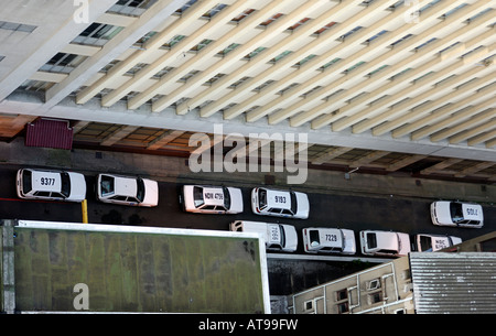 Anti theft protection cars with numbers on the roof for helicopter identification Durban South Africa Stock Photo