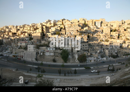 Amman is known as the city built on seven hills Stock Photo