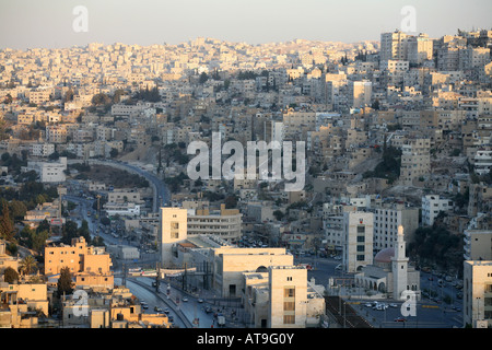 Amman is known as the city built on seven hills Stock Photo