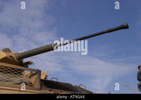 British Army Warrior armoured vehicle with 30mm Rarden Cannon gun Stock Photo