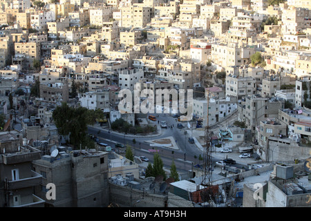 Amman is known as the city built on seven hills Stock Photo