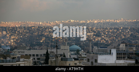 Amman is known as the city built on seven hills Stock Photo