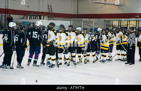 African American Ice Hockey Teams Stock Photo