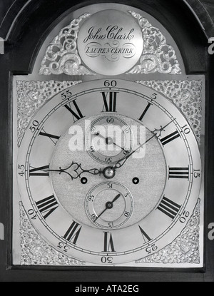dial of a longcase clock by John Clark Stock Photo