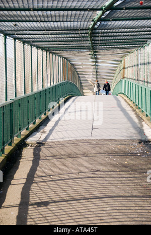 Urban Footbridge over the Westlink, Belfast.  Connects West Belfast to City Centre. Stock Photo