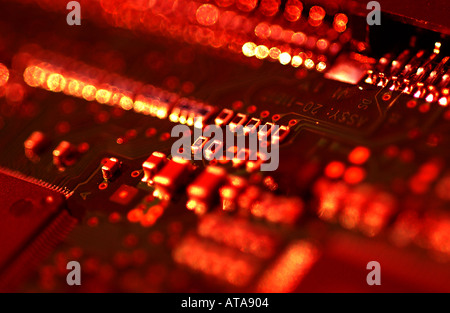 Close up of Circuit board Stock Photo