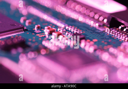 Close up of Circuit board Stock Photo