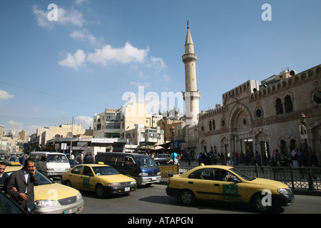 Islam is the religion of Jordan There are many mosques in the capital city of Amman Stock Photo