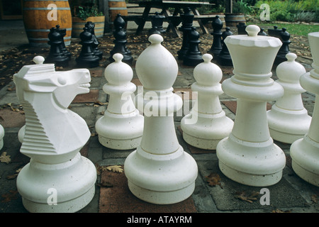 A game of chess set up outside of a hotel in Morro Jable, Fuerteventura  Stock Photo - Alamy