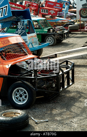 front bumper and chassis on a mini based stock car Stock Photo