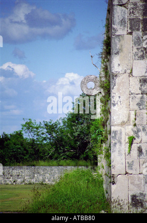 Ball court ring at Chichen Itza Mexico Stock Photo