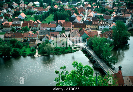 Kallmuenz an old clustered village and artist s meeting place of Kandinsky  Muenter and Co Oberpfalz Upper Palatinate  Germany Stock Photo