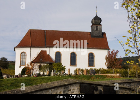 church near Gleiszellen-Gleishorbach, Way of St. James, Germany, Rhineland-Palatinate, Deutsche Weinstrasse, Gleiszellen-Gleish Stock Photo