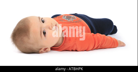 lying baby Stock Photo