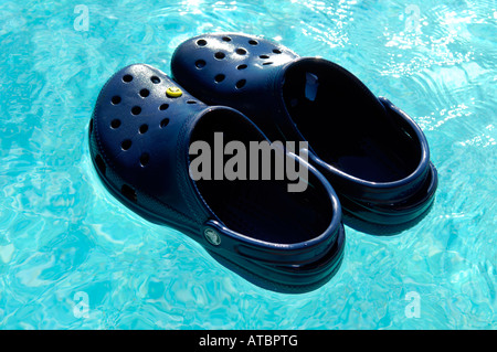 pool blue crocs