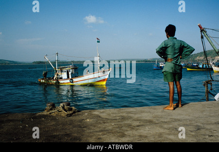 Chapora harbour, Goa, India Stock Photo