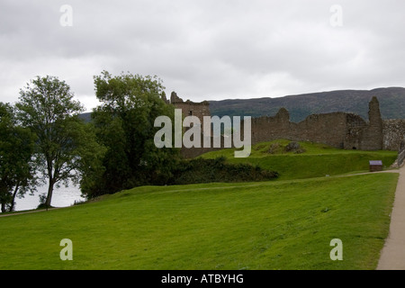 Picturesque Urquhart Castle, situated on Loch Ness, Scotland. Stock Photo