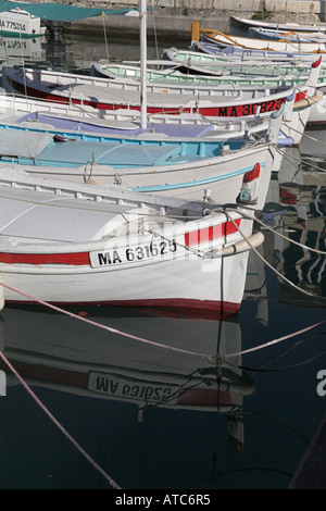 Stock photograph of old fishing boats Cassis Harbour France Stock Photo