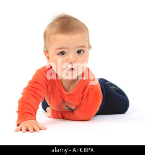 portrait of a lying baby Stock Photo