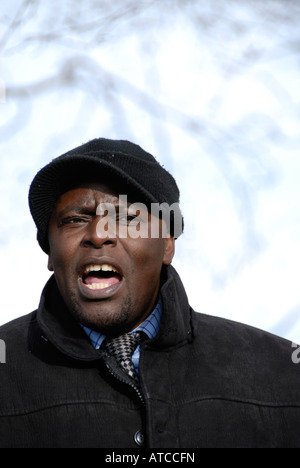 Christian fundamentalist preacher at Speaker's Corner Hyde Park London England Stock Photo