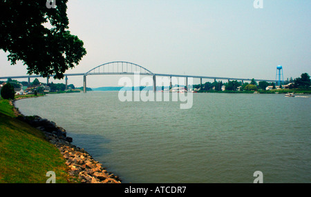 Canal Bridge over Chesapeake Delaware Canal Chesapeake City Maryland Stock Photo