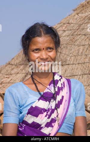 Indian Farmer Woman Portrait Stock Photo