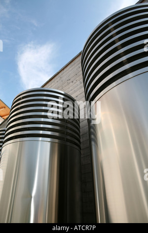 Air supply pipes high-grade steel Stock Photo