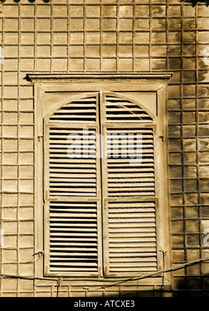 Building facade in Jedeideh Quarter old city of Halab, Aleppo, Syria, Middle East. DSC 6265 Stock Photo