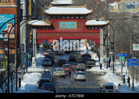 Chinatown Gates Montreal Quebec canada Stock Photo