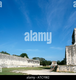The Great Ball Court in the Mayan Ruins of Chichen Itza, Yucatan Peninsula, Mexico Stock Photo
