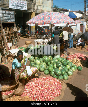 Street Market, Margao, Goa, India Stock Photo