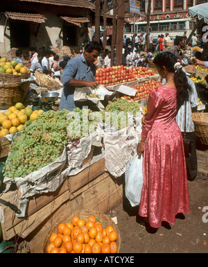 Street Market, Margao, Goa, India Stock Photo