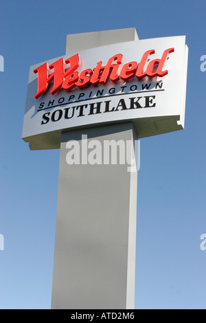 Indiana Lake County,Merrillville,Westfield Shoppingtown Southlake,sign,logo,mall arcade,stores,visitors travel traveling tour tourist tourism landmark Stock Photo