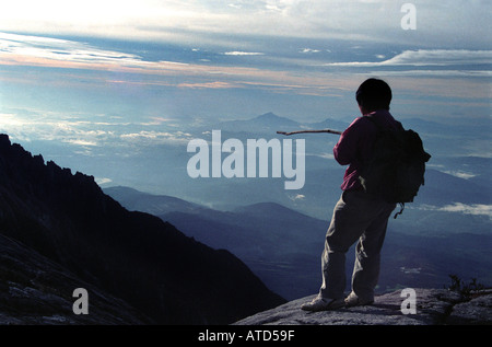 Mount Kinabalu Borneo the highest mountain in SE Asia A few miles inland from Kota Kinabalu Sabah Malaysia Stock Photo